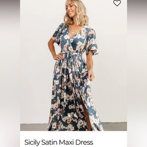 Blue Floral Maxi Dress